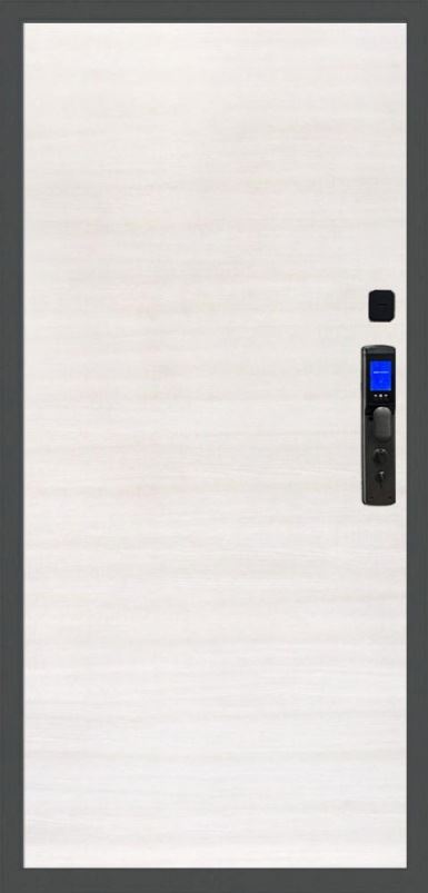 Входная дверь Баяр M2055 Face ID Гладкая (без фрезеровки), Цвет "Акация белая" - второе изображение